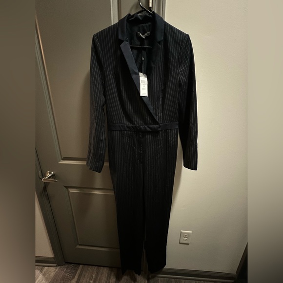 BCBGMax Azaria Pinstripe Jumpsuit - Picture 2 of 7